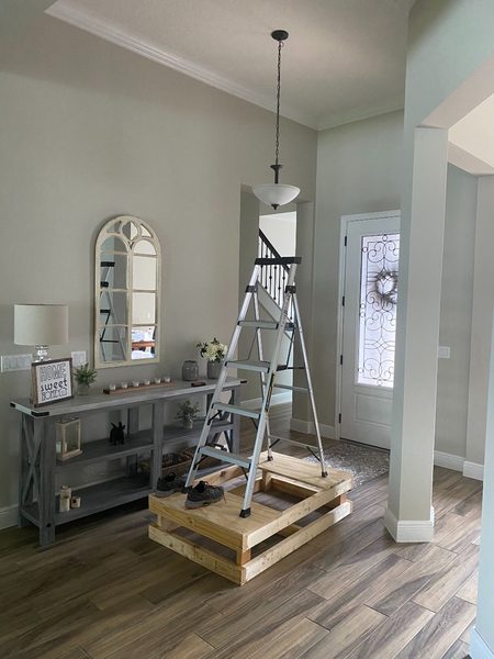 When your ladder isn't quite tall enough for your ceilings